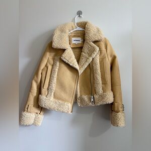 Apparis Shearling Moto Jacket